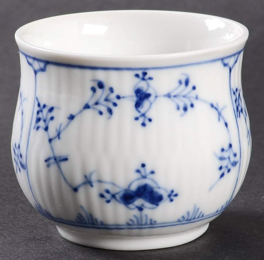 Blue Fluted Plain (No Trim) Custard Cup by Royal Copenhagen-1