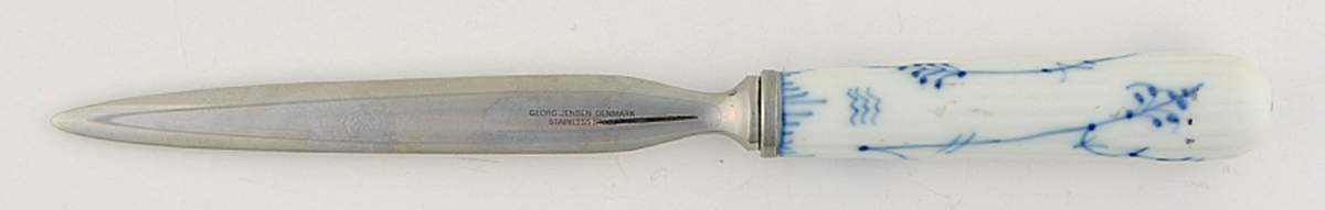 Blue Fluted Plain (No Trim) Letter Opener by Royal Copenhagen-1