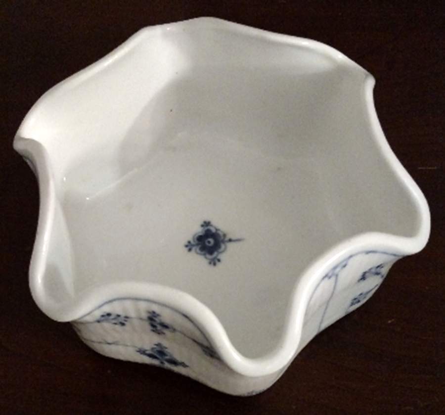 Blue Fluted Plain (No Trim) Open Candy Dish by Royal Copenhagen-1