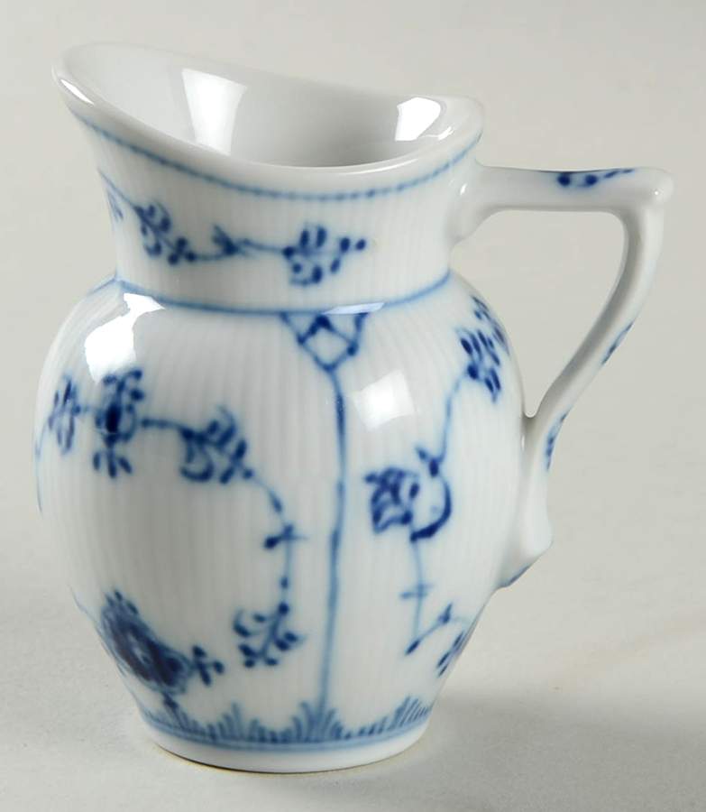 Blue Fluted Plain (No Trim) Mini Creamer by Royal Copenhagen-1