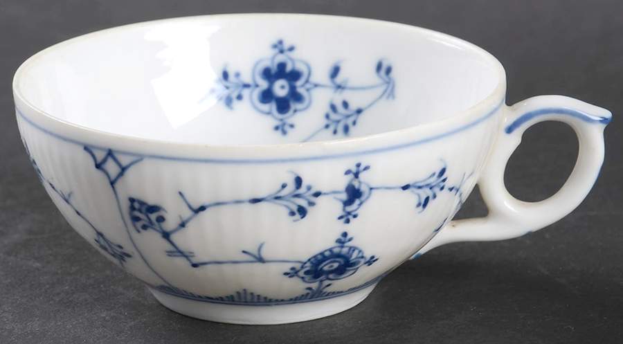 Blue Fluted Plain (No Trim) Flat Cup by Royal Copenhagen-1