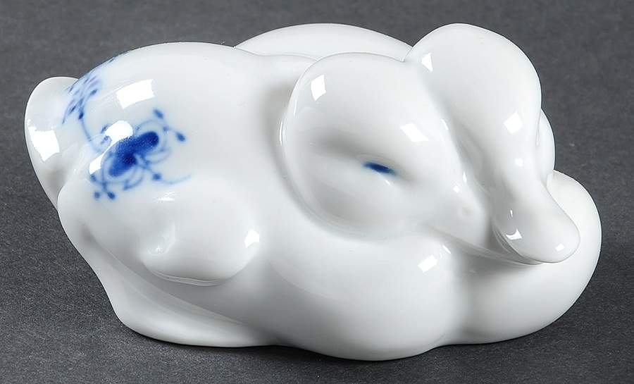 Blue Fluted Plain (No Trim) Duck Figurine by Royal Copenhagen-1