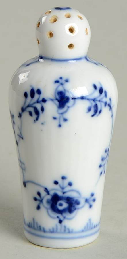 Blue Fluted Plain (No Trim) Individual Salt Shaker by Royal Copenhagen-1