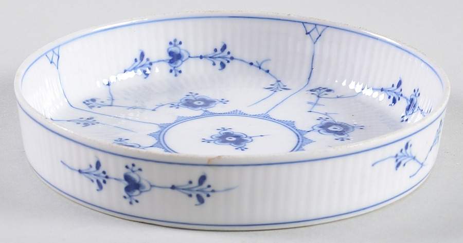 Blue Fluted Plain (No Trim) 5" Round Tray by Royal Copenhagen-1