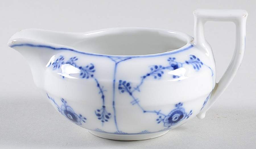 Blue Fluted Plain (No Trim) Mini Creamer by Royal Copenhagen-1