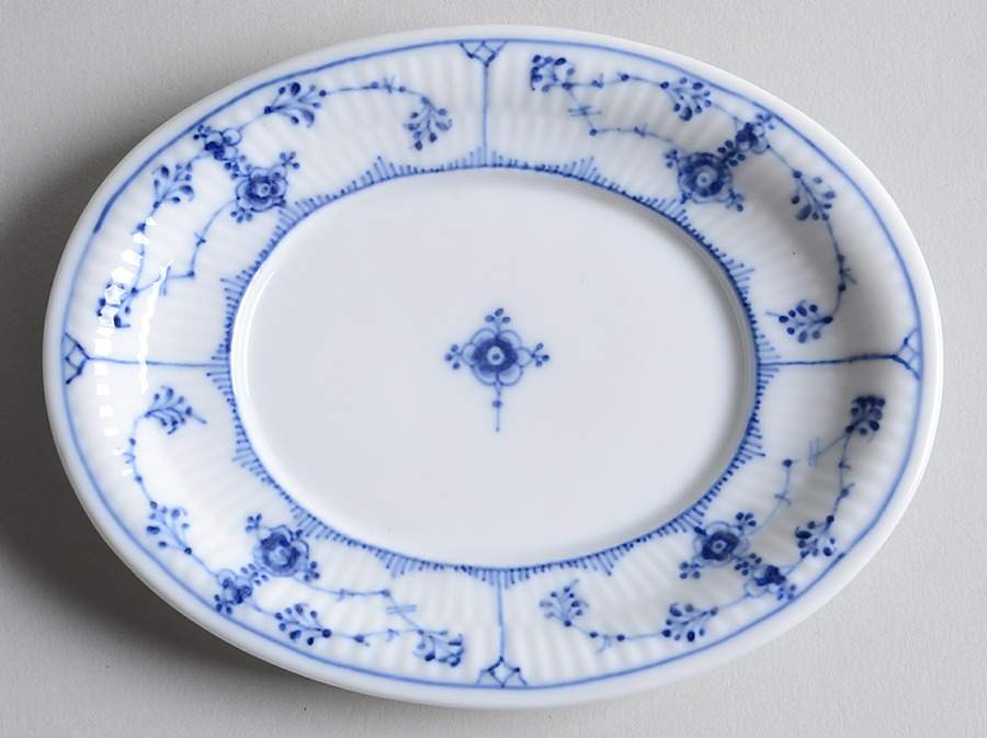 Blue Fluted Plain (No Trim) Soap Dish by Royal Copenhagen-1