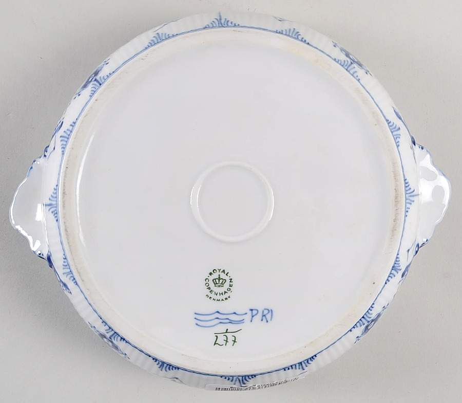 Blue Fluted Plain (No Trim) Round Vegetable No Lid by Royal Copenhagen-1