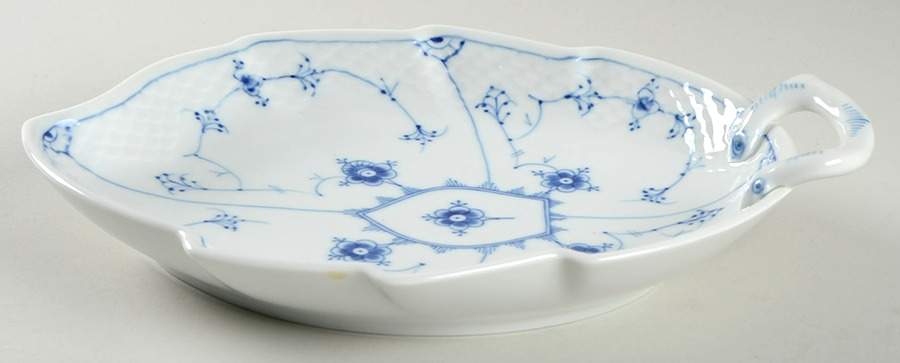 Blue Fluted Plain (No Trim) 9" Leaf Dish by Royal Copenhagen-1