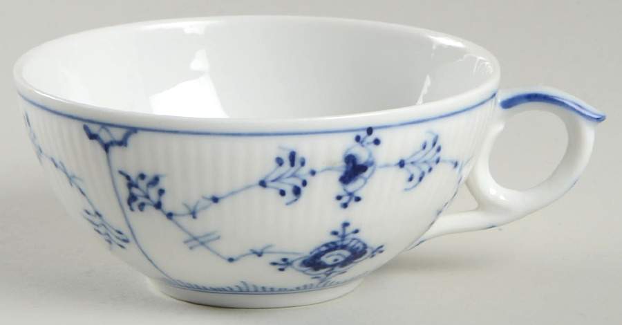 Blue Fluted Plain (No Trim) Flat Cup by Royal Copenhagen-1