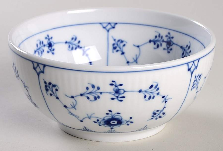 Blue Fluted Plain (No Trim) 5" Round Serving Bowl by Royal Copenhagen-1