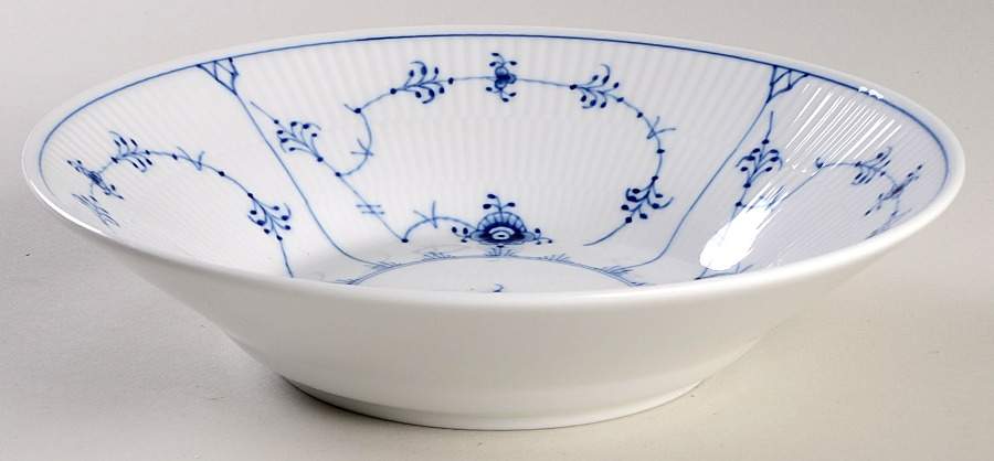 Blue Fluted Plain (No Trim) 9" Individual Pasta Bowl by Royal Copenhagen-1