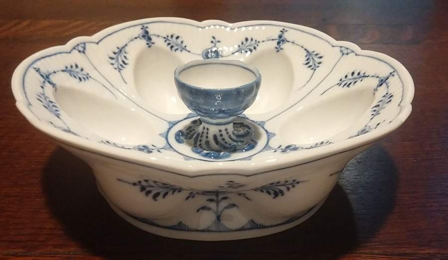 Blue Fluted Plain (No Trim) Egg Bowl by Royal Copenhagen-1