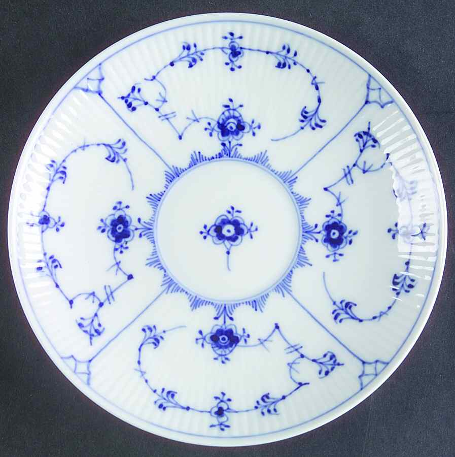 Blue Fluted Plain (No Trim) Saucer for Cream Soup Bowl by Royal Copenhagen-1