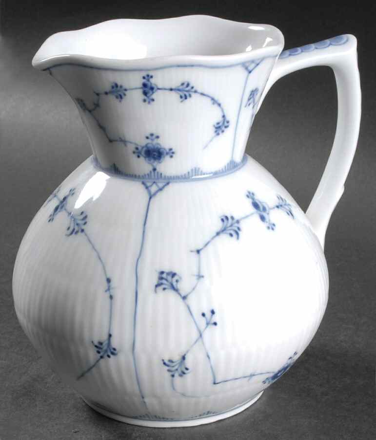 Blue Fluted Plain (No Trim) 36 Oz Pitcher by Royal Copenhagen-1