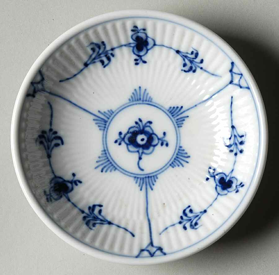 Blue Fluted Plain (No Trim) Butter Pat by Royal Copenhagen-1