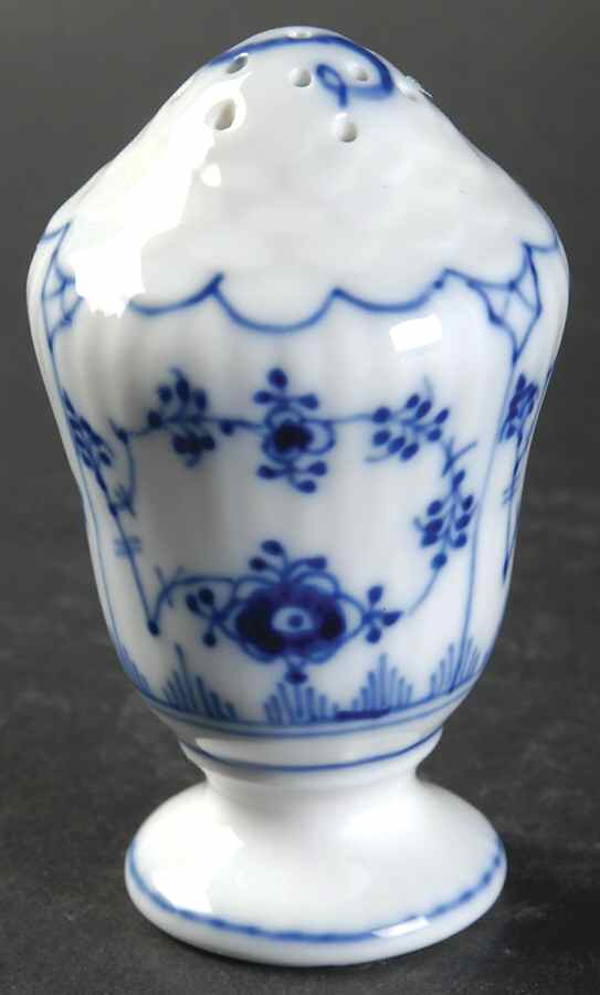 Blue Fluted Plain (No Trim) Salt Shaker by Royal Copenhagen-1