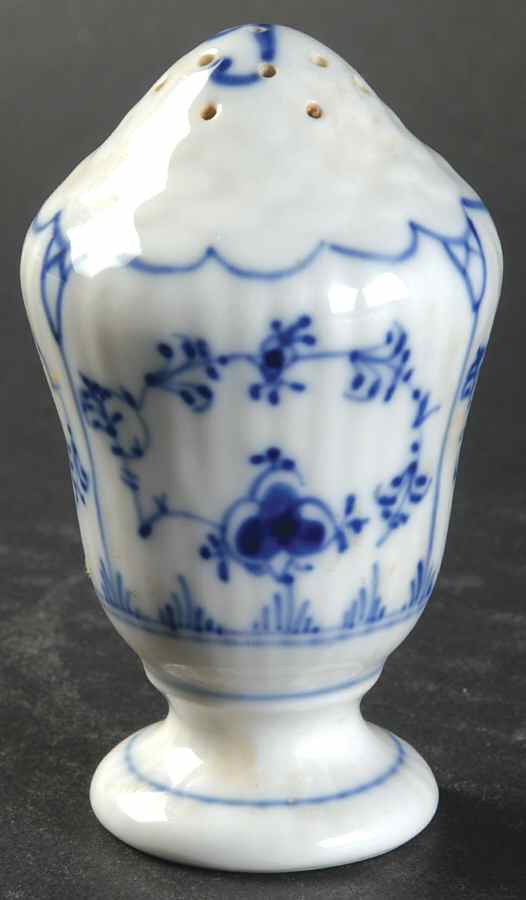 Blue Fluted Plain (No Trim) Pepper Shaker by Royal Copenhagen-1