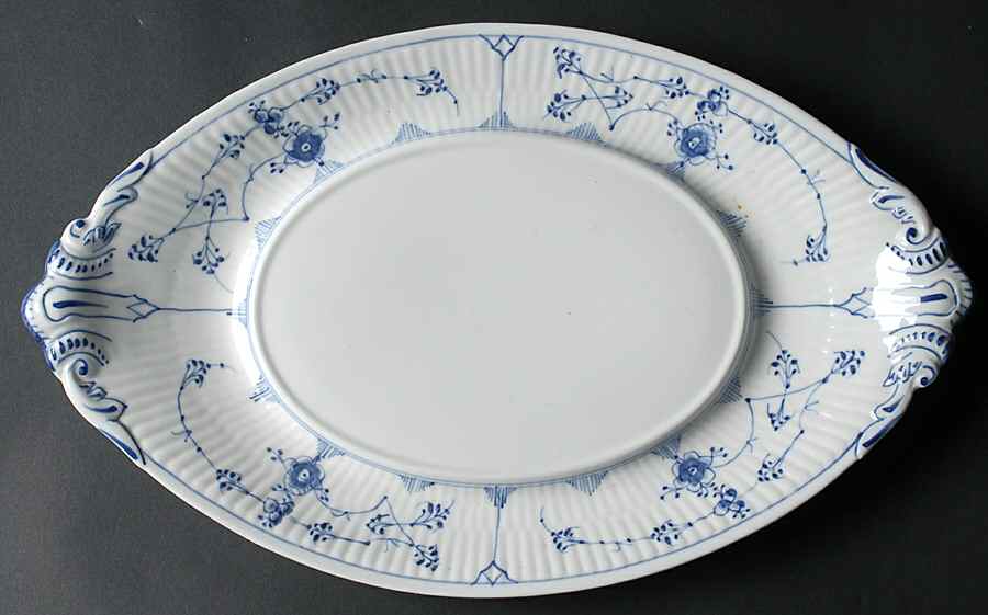Blue Fluted Plain (No Trim) Underplate for Oval Tureen by Royal Copenhagen-1