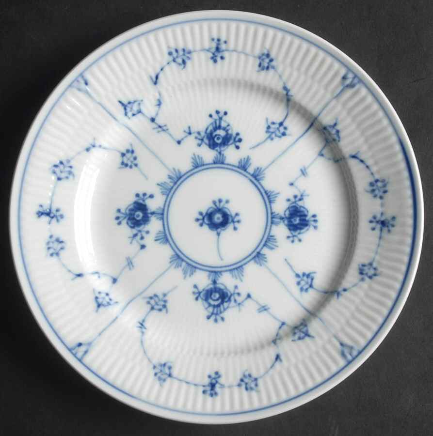 Blue Fluted Plain (No Trim) Salad Plate by Royal Copenhagen-1