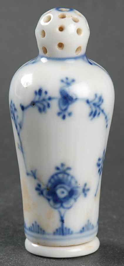 Blue Fluted Plain (No Trim) Individual Pepper Shaker w/Ceramic Stopper by Royal Copenhagen-1