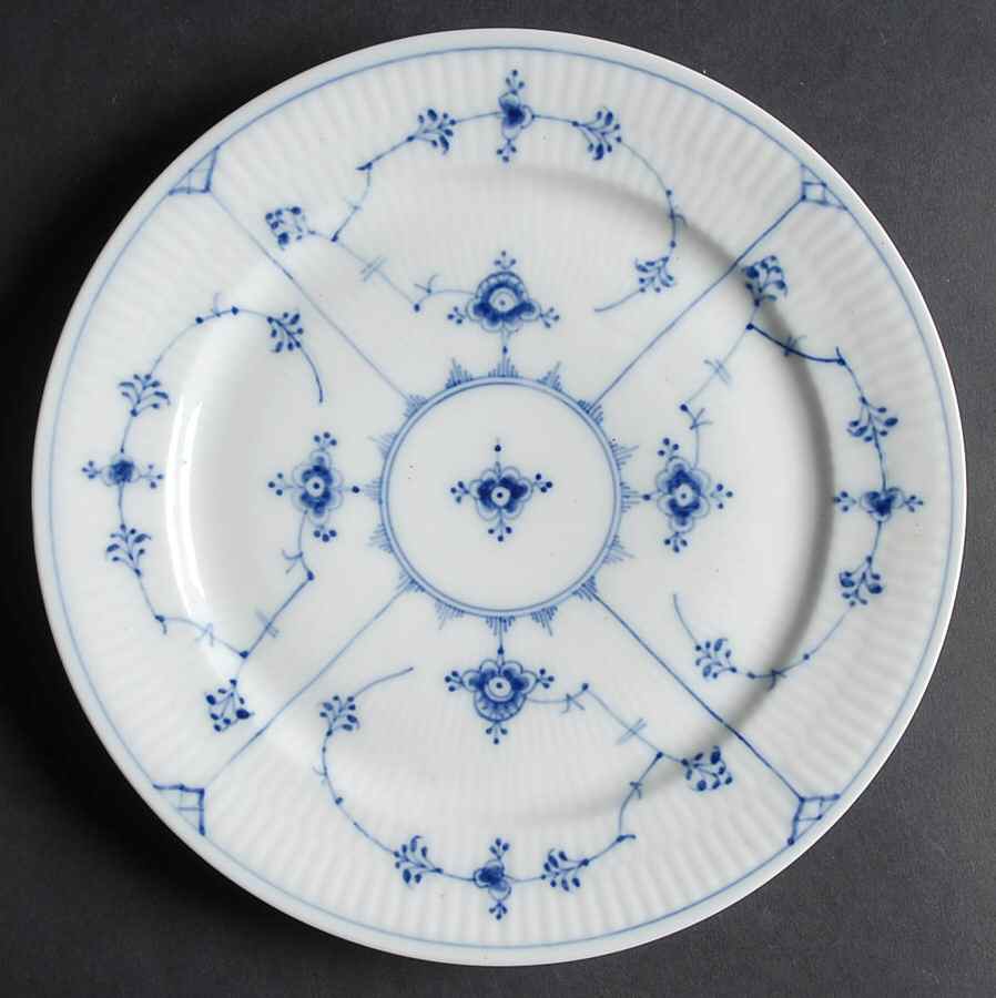 Blue Fluted Plain (No Trim) Salad Plate by Royal Copenhagen-1