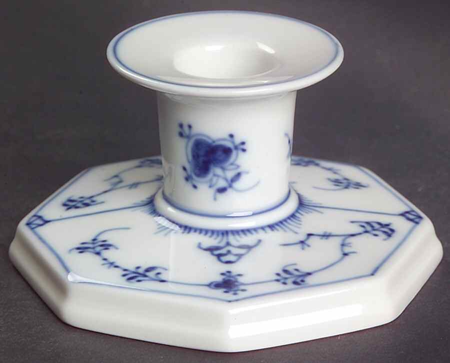 Blue Fluted Plain (No Trim) 2" Candlestick by Royal Copenhagen-1