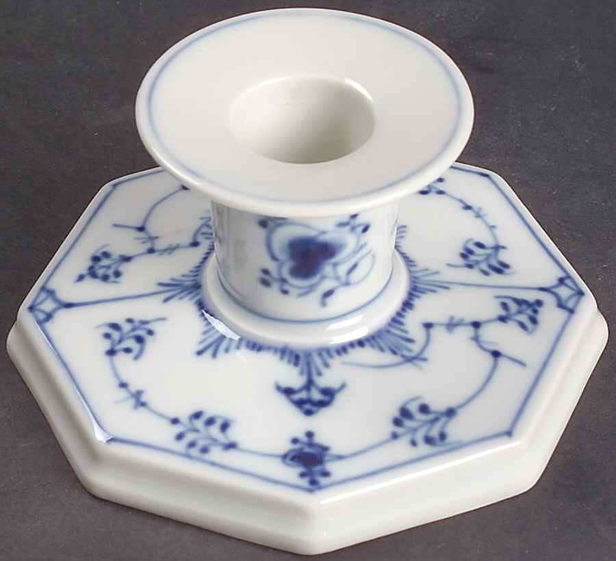 Blue Fluted Plain (No Trim) 2" Candlestick by Royal Copenhagen-1