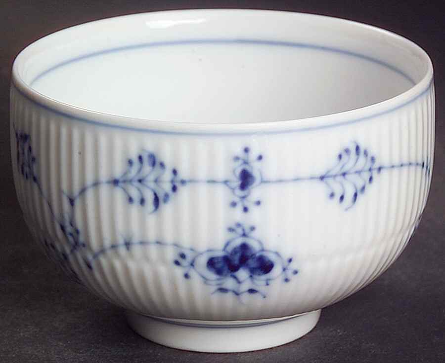 Blue Fluted Plain (No Trim) Cranberry Bowl by Royal Copenhagen-1
