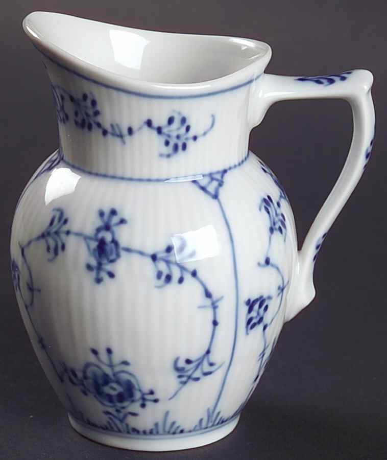 Blue Fluted Plain (No Trim) Creamer by Royal Copenhagen-1