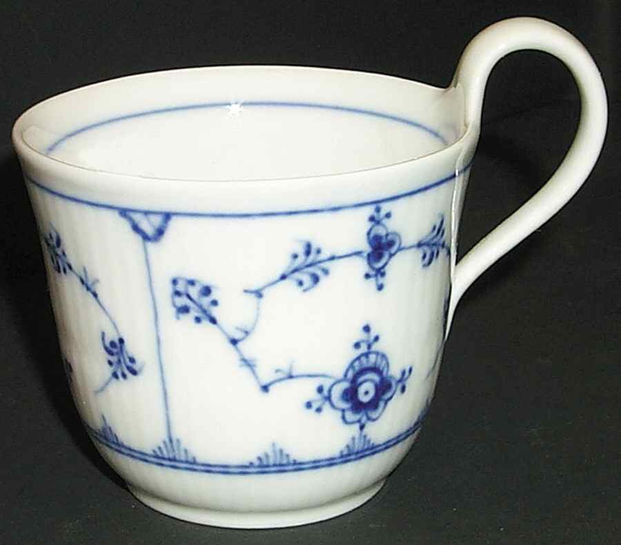 Blue Fluted Plain (No Trim) Flat Cup by Royal Copenhagen-1