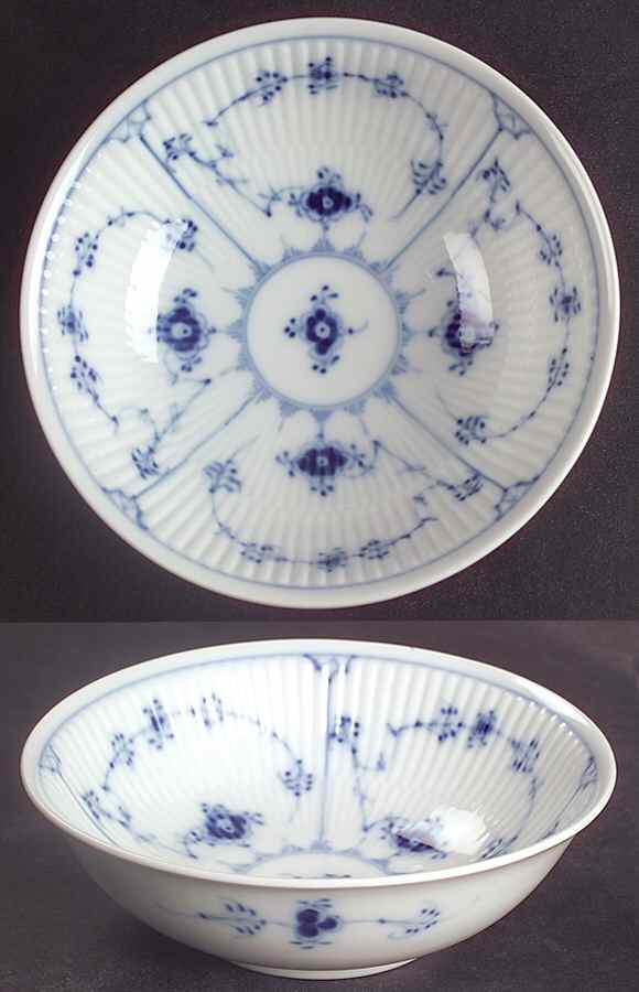 Blue Fluted Plain (No Trim) Coupe Cereal Bowl by Royal Copenhagen-1