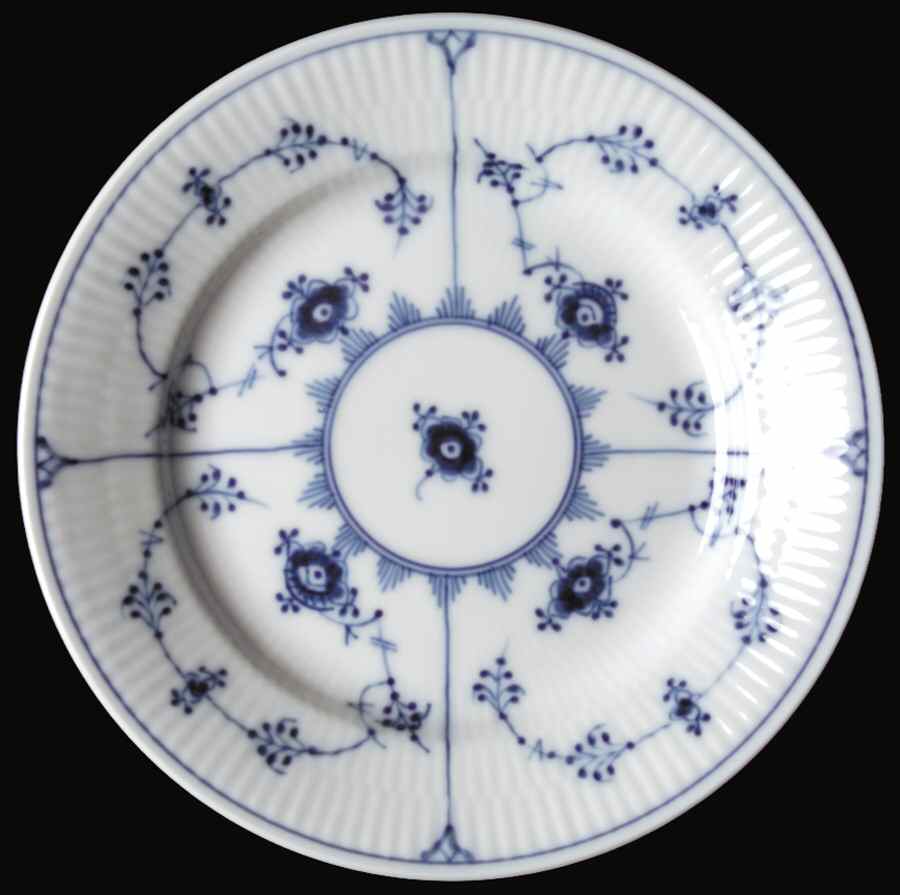 Blue Fluted Plain (No Trim) Bread & Butter Plate by Royal Copenhagen-1
