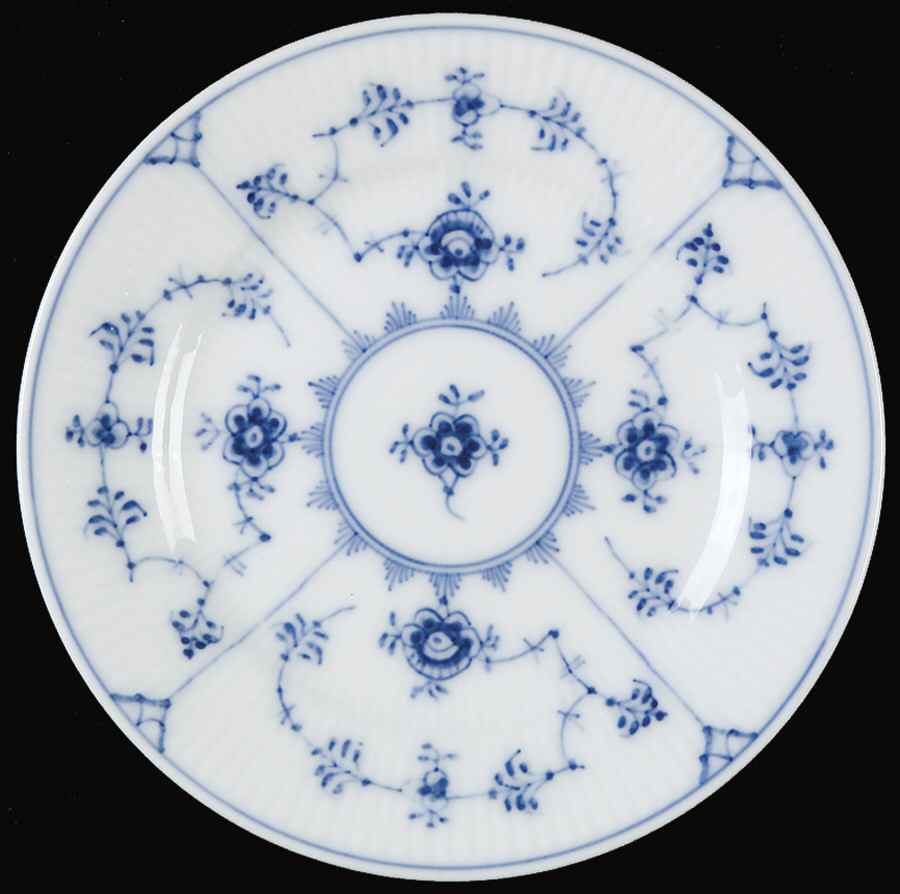 Blue Fluted Plain (No Trim) Bread & Butter Plate by Royal Copenhagen-1