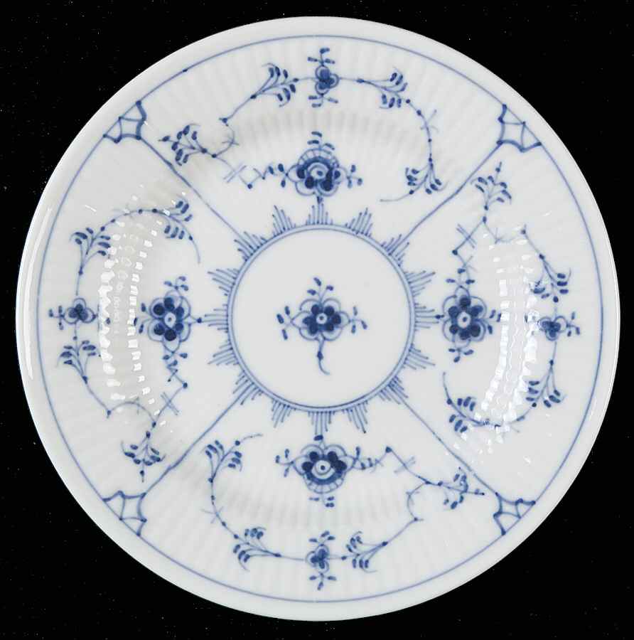Blue Fluted Plain (No Trim) Bread & Butter Plate by Royal Copenhagen-1