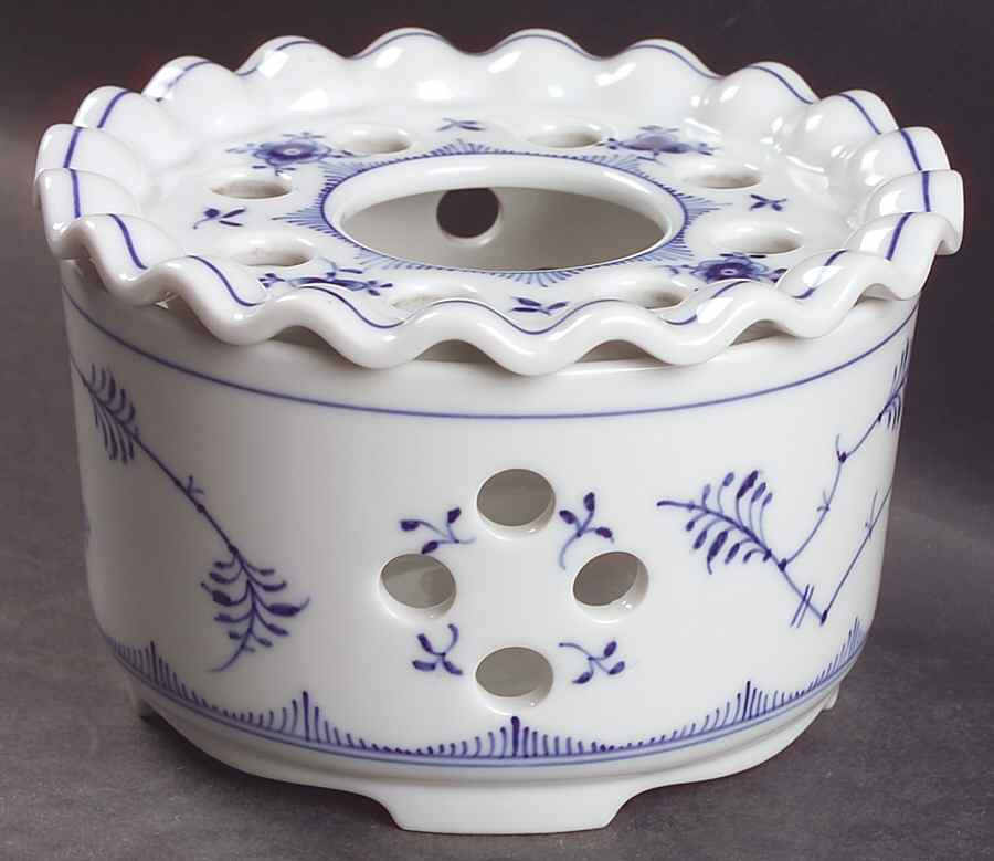 Blue Fluted Plain (No Trim) 2 Piece Warmer Stand by Royal Copenhagen-1