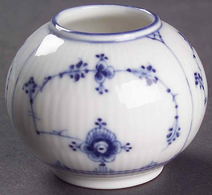 Blue Fluted Plain (No Trim) Toothpick Holder by Royal Copenhagen-1
