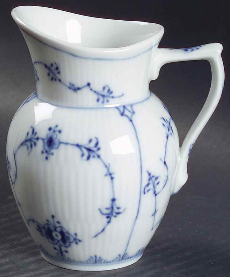 Blue Fluted Plain (No Trim) Creamer by Royal Copenhagen-1