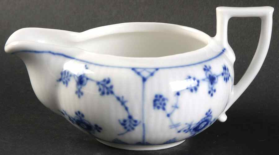 Blue Fluted Plain (No Trim) Creamer by Royal Copenhagen-1