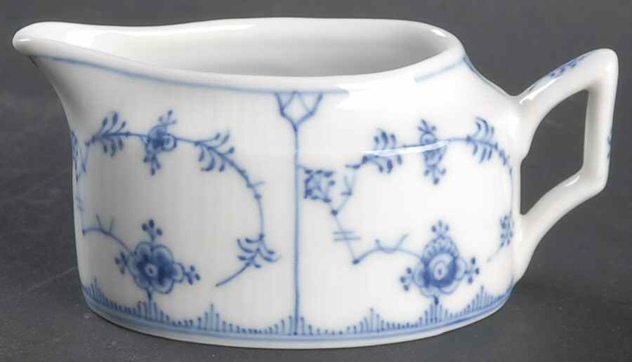 Blue Fluted Plain (No Trim) Creamer by Royal Copenhagen-1