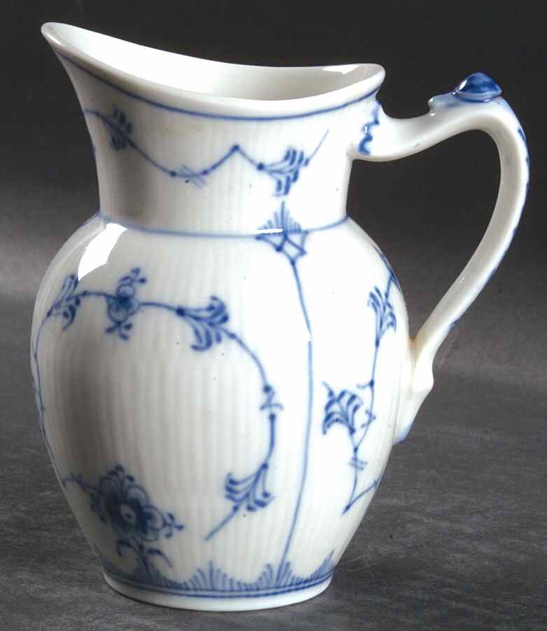 Blue Fluted Plain (No Trim) Creamer by Royal Copenhagen-1