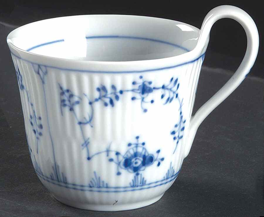 Blue Fluted Plain (No Trim) Flat Cup by Royal Copenhagen-1