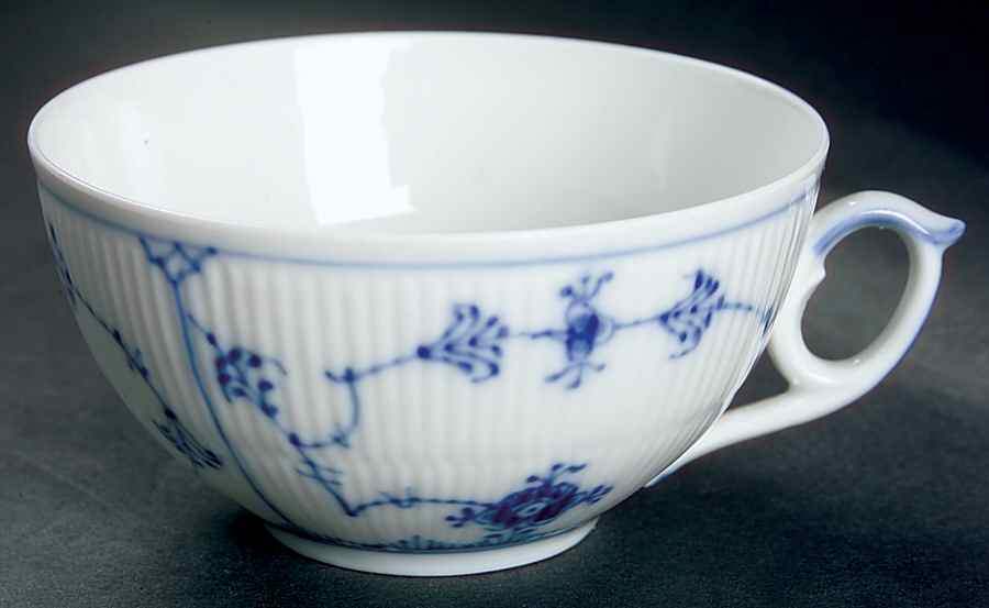 Blue Fluted Plain (No Trim) Flat Cup by Royal Copenhagen-1