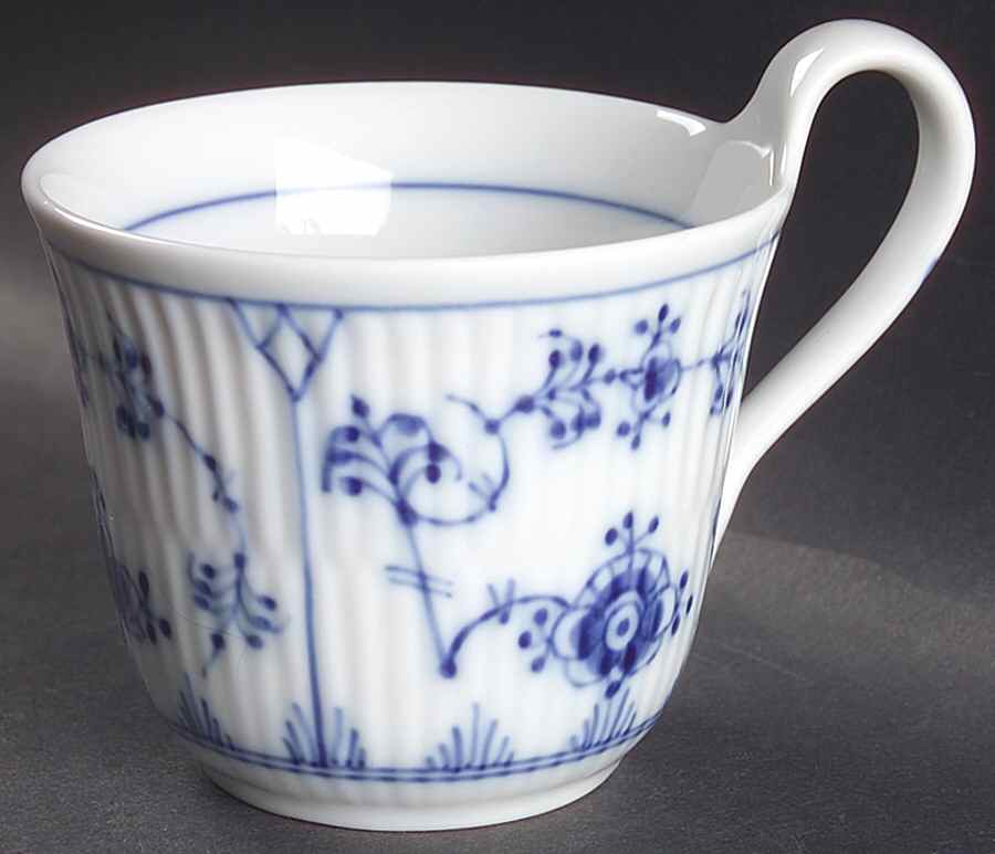 Blue Fluted Plain (No Trim) Flat Cup by Royal Copenhagen-1