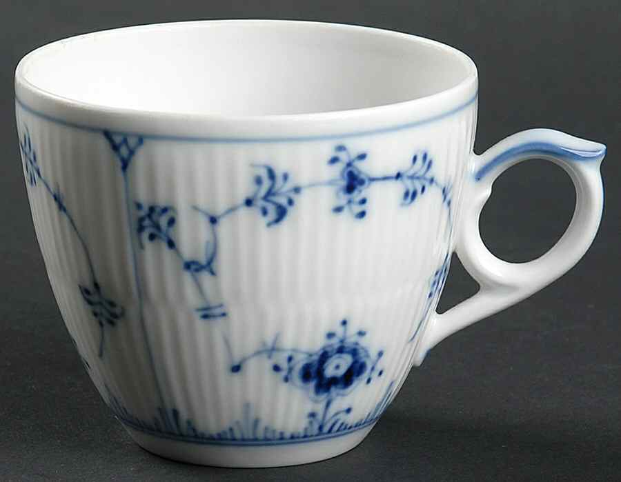 Blue Fluted Plain (No Trim) Flat Cup by Royal Copenhagen-1