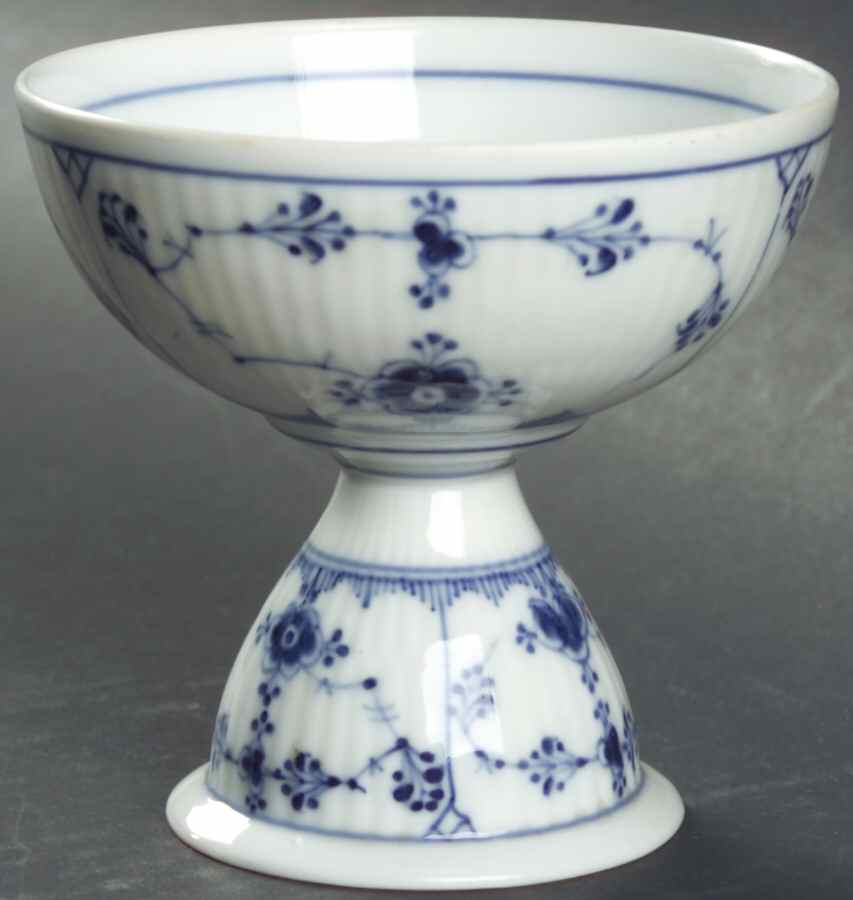 Blue Fluted Plain (No Trim) China Sherbet by Royal Copenhagen-1