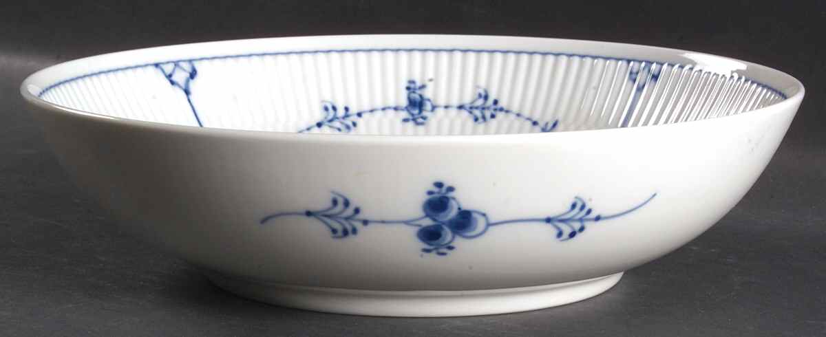 Blue Fluted Plain (No Trim) 8" Round Vegetable Bowl by Royal Copenhagen-1