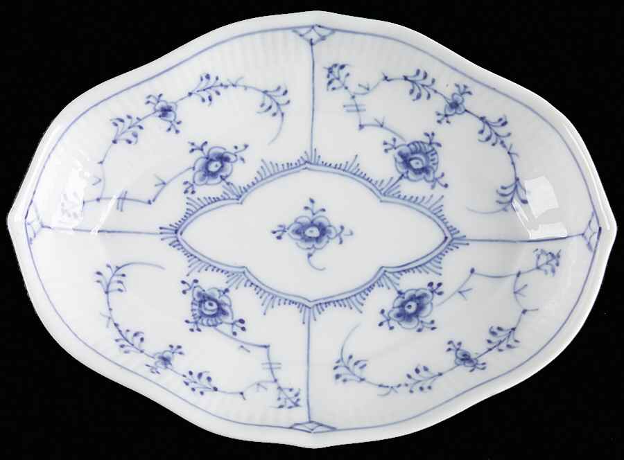 Blue Fluted Plain (No Trim) Relish by Royal Copenhagen-1