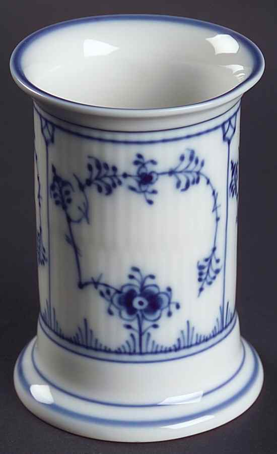 Blue Fluted Plain (No Trim) Pencil/Pen Holder/Cup by Royal Copenhagen-1