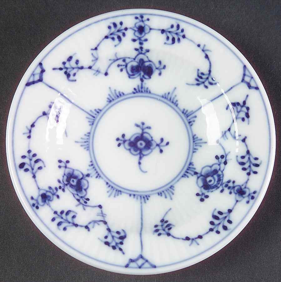 Blue Fluted Plain (No Trim) Butter Pat by Royal Copenhagen-1