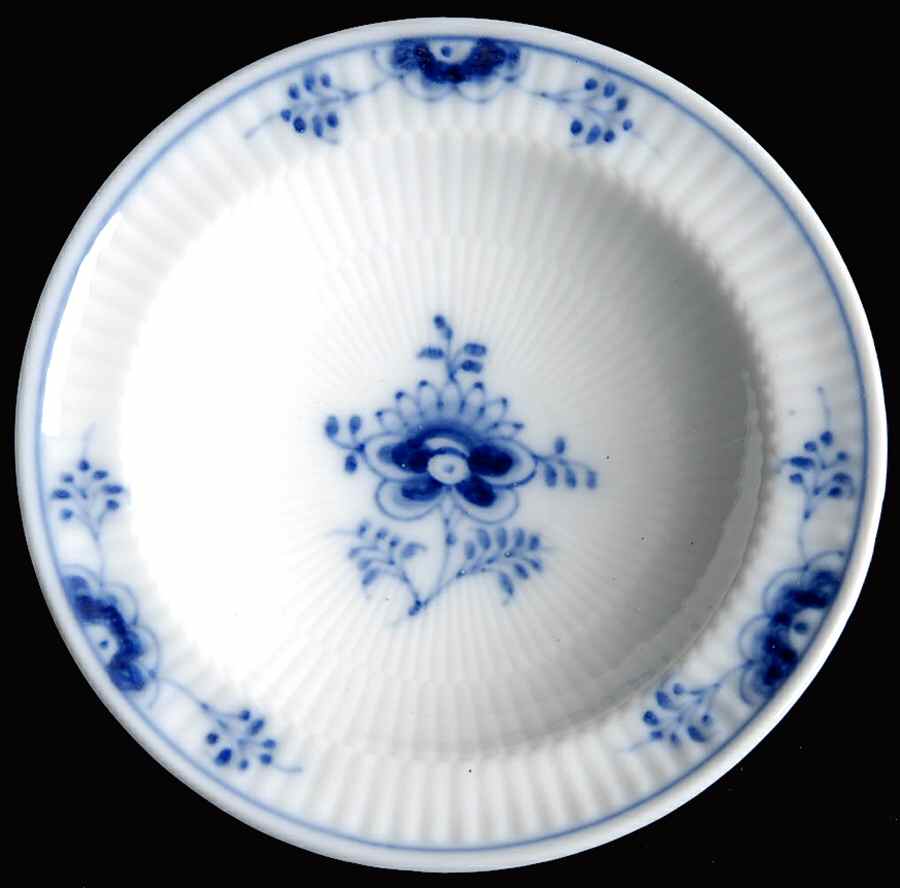 Blue Fluted Plain (No Trim) Butter Pat by Royal Copenhagen-1
